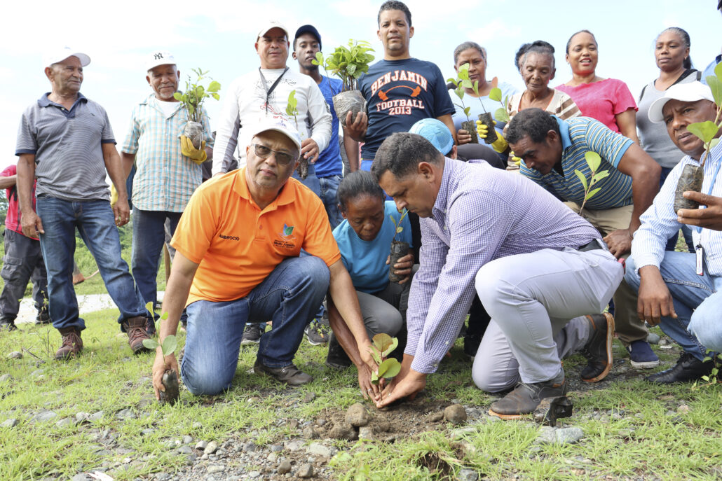 Provincial de Medio Ambiente desarrolla jornada de reforestación en la sección Caribe, del río Yuna