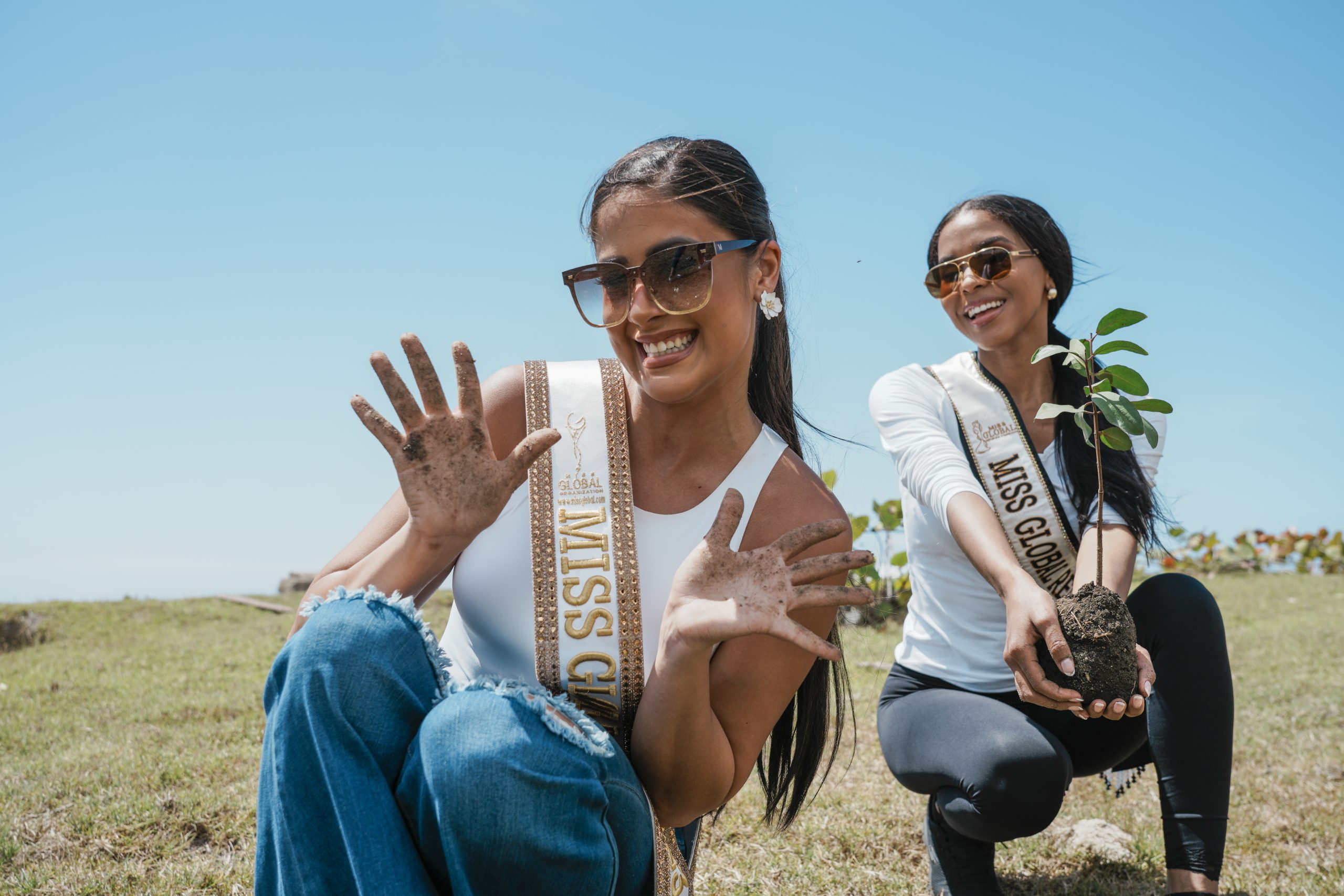Medio Ambiente y la organización Miss Global República Dominicana realizan jornada de plantación de mangles en el Parque Ecológico de Nigua