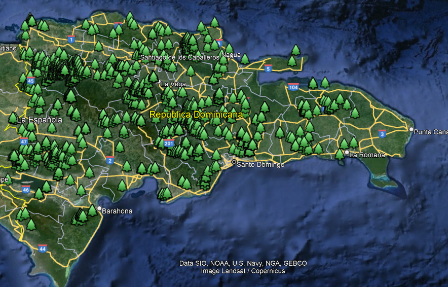 Mapa actualizado de Reforestacion