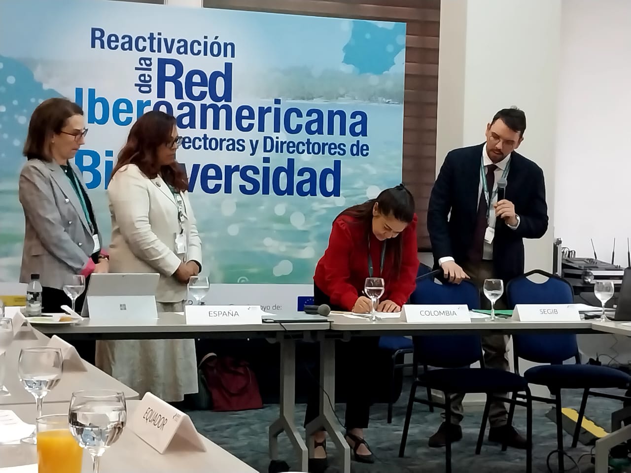 Durante la reactivación de la Red Iberoamericana de directoras y directores de Biodiversidad