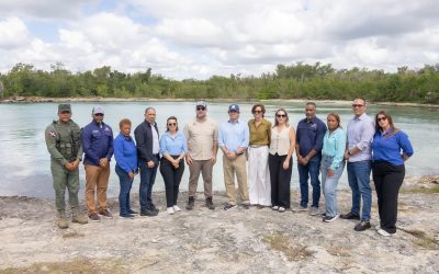 Manatí Jean Pedro regresa al mar después de una exitosa recuperación en la Bahía de Manatí, en Bayahíbe